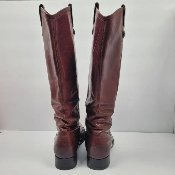 Frye Melissa Button Tall Knee Pull On Women's Brown Boots 77167 US Size 7.5B - Picture 4 of 15